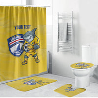 Cabo Verde Football 2026 Custom Bathroom Set Tubaroes Azuis Goalkeeper Yellow Jersey