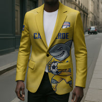 Cabo Verde Football 2026 Custom Blazer Tubaroes Azuis Goalkeeper Yellow Jersey