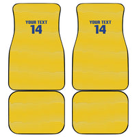 Cabo Verde Football 2026 Custom Car Mats Tubaroes Azuis Goalkeeper Yellow Jersey