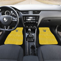 Cabo Verde Football 2026 Custom Car Mats Tubaroes Azuis Goalkeeper Yellow Jersey