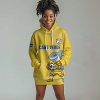 Cabo Verde Football 2026 Custom Hoodie Dress Tubaroes Azuis Goalkeeper Yellow Jersey