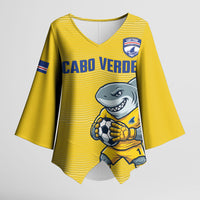 Cabo Verde Football 2026 Custom Kimono Sleeve Blouse Tubaroes Azuis Goalkeeper Yellow Jersey