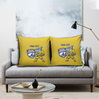 Cabo Verde Football 2026 Custom Pillow Cover Tubaroes Azuis Goalkeeper Yellow Jersey