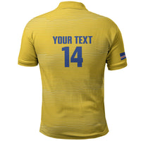 Cabo Verde Football 2026 Custom Polo Shirt Tubaroes Azuis Goalkeeper Yellow Jersey
