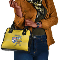 Cabo Verde Football 2026 Custom Shoulder Handbag Tubaroes Azuis Goalkeeper Yellow Jersey