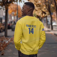Cabo Verde Football 2026 Custom Sweatshirt Tubaroes Azuis Goalkeeper Yellow Jersey