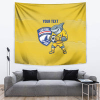 Cabo Verde Football 2026 Custom Tapestry Tubaroes Azuis Goalkeeper Yellow Jersey