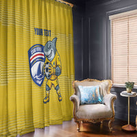 Cabo Verde Football 2026 Custom Window Curtain Tubaroes Azuis Goalkeeper Yellow Jersey