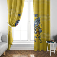 Cabo Verde Football 2026 Custom Window Curtain Tubaroes Azuis Goalkeeper Yellow Jersey