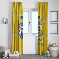 Cabo Verde Football 2026 Custom Window Curtain Tubaroes Azuis Goalkeeper Yellow Jersey