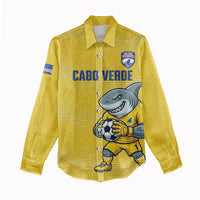 Cabo Verde Football 2026 Custom Women Casual Shirt Tubaroes Azuis Goalkeeper Yellow Jersey