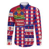 Haiti Christmas Family Matching Long Sleeve Bodycon Dress and Hawaiian Shirt Jwaye Nowe 2023 With Coat Of Arms - Wonder Print Shop