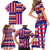 Haiti Christmas Family Matching Short Sleeve Bodycon Dress and Hawaiian Shirt Jwaye Nowe 2023 With Coat Of Arms - Wonder Print Shop