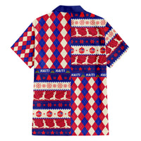 Haiti Christmas Family Matching Short Sleeve Bodycon Dress and Hawaiian Shirt Jwaye Nowe 2023 With Coat Of Arms - Wonder Print Shop