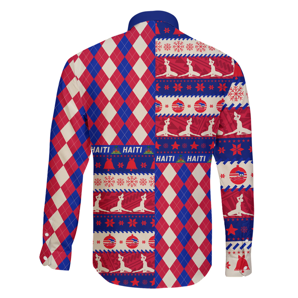 Haiti Christmas Family Matching Short Sleeve Bodycon Dress and Hawaiian Shirt Jwaye Nowe 2023 With Coat Of Arms - Wonder Print Shop