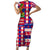 Haiti Christmas Family Matching Short Sleeve Bodycon Dress and Hawaiian Shirt Jwaye Nowe 2023 With Coat Of Arms - Wonder Print Shop