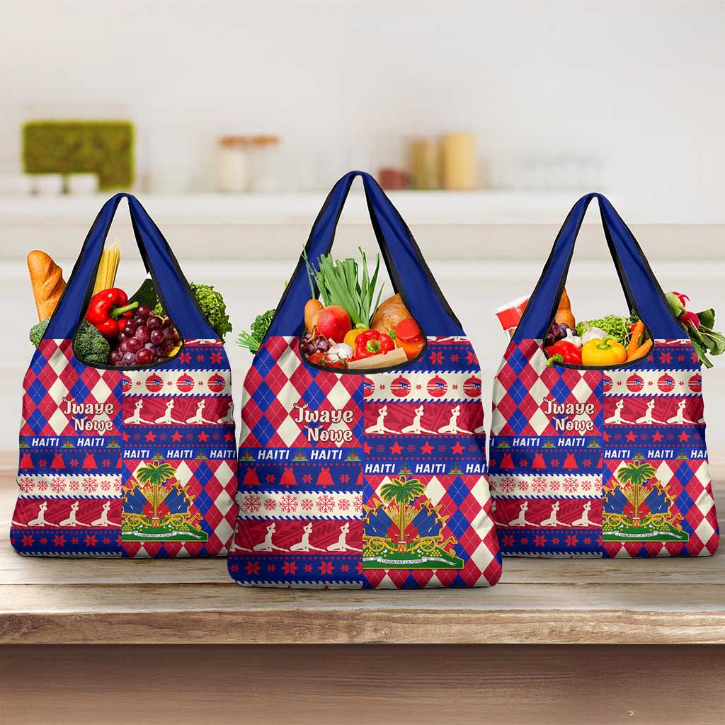 Haiti Christmas Grocery Bag Jwaye Nowe With Coat Of Arms