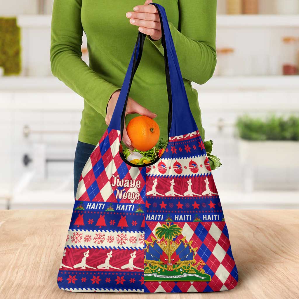 Haiti Christmas Grocery Bag Jwaye Nowe With Coat Of Arms