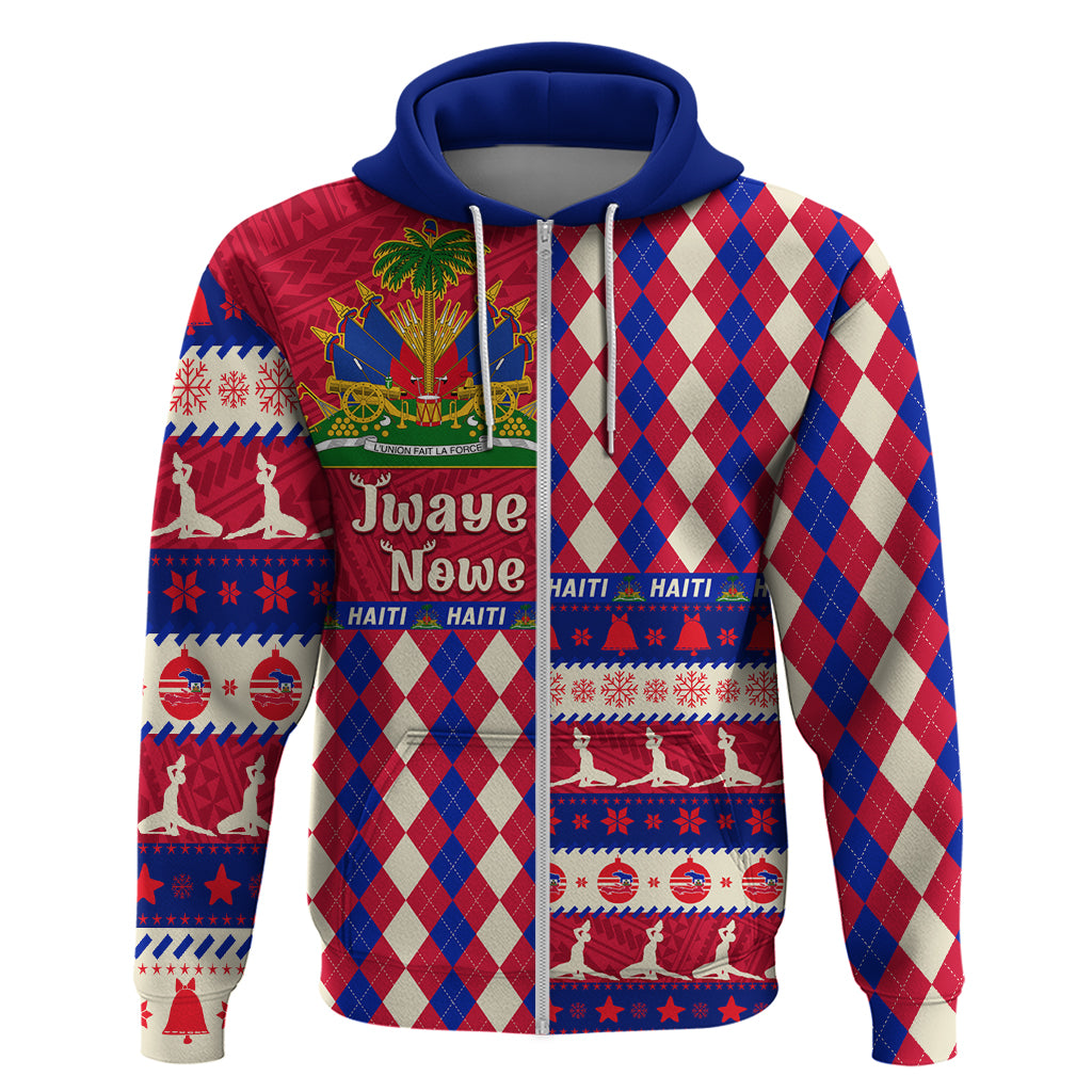 Haiti Christmas Hoodie Jwaye Nowe 2023 With Coat Of Arms - Wonder Print Shop
