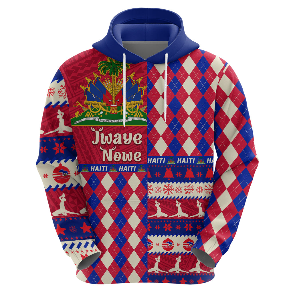 Haiti Christmas Hoodie Jwaye Nowe 2023 With Coat Of Arms - Wonder Print Shop