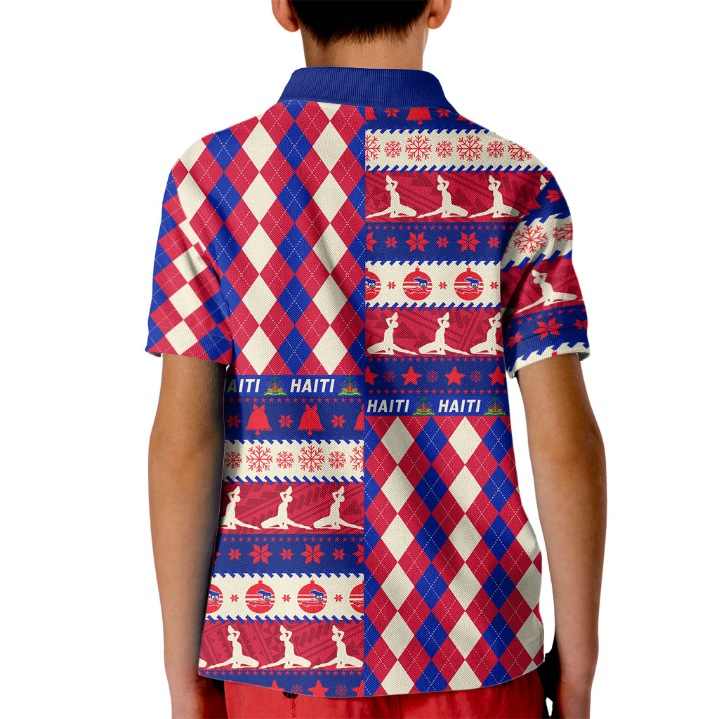Haiti Christmas Kid Polo Shirt Jwaye Nowe 2023 With Coat Of Arms - Wonder Print Shop
