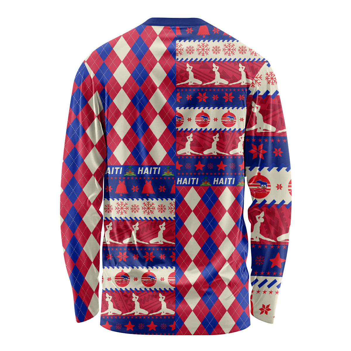 Haiti Christmas Long Sleeve Shirt Jwaye Nowe 2023 With Coat Of Arms - Wonder Print Shop