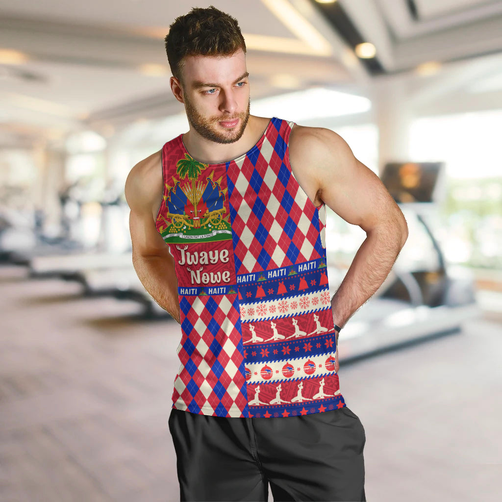 Haiti Christmas Men Tank Top Jwaye Nowe 2023 With Coat Of Arms - Wonder Print Shop