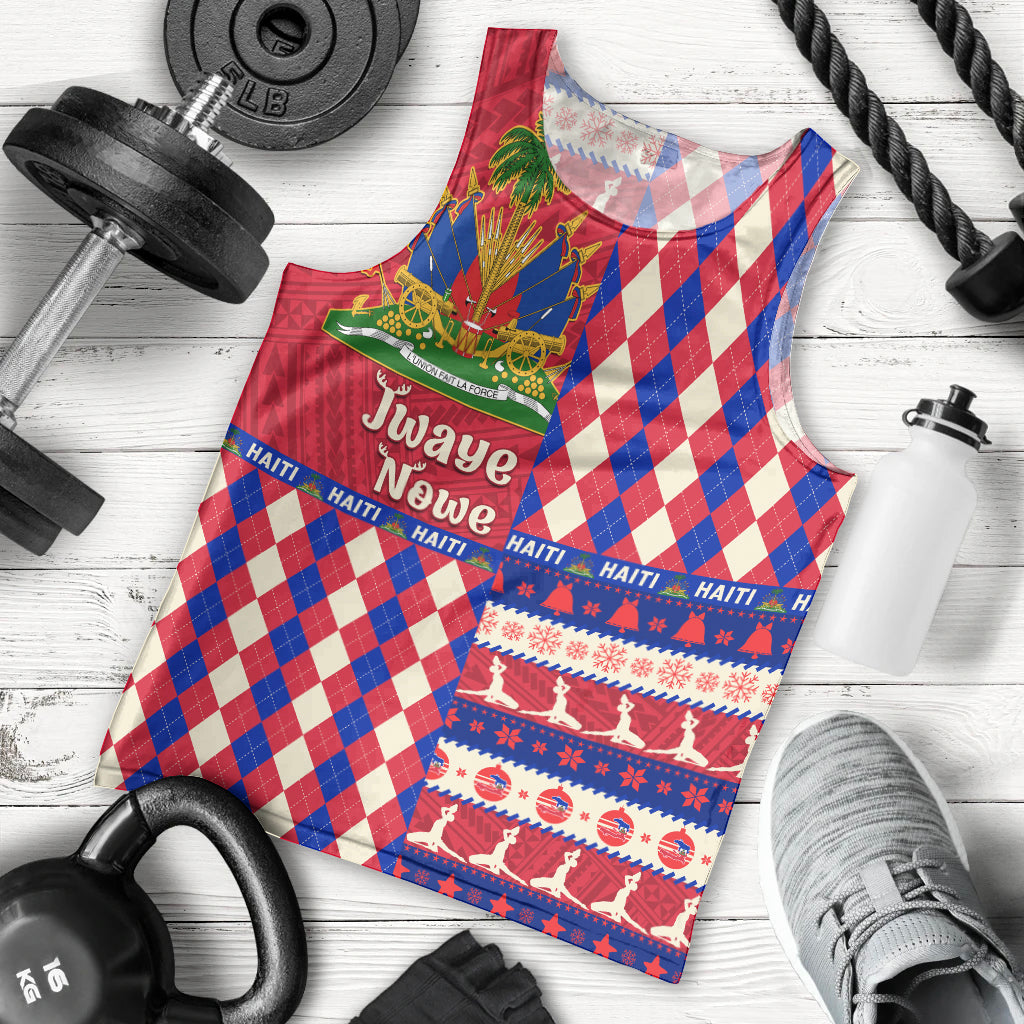 Haiti Christmas Men Tank Top Jwaye Nowe 2023 With Coat Of Arms - Wonder Print Shop