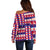 Haiti Christmas Off Shoulder Sweater Jwaye Nowe 2023 With Coat Of Arms - Wonder Print Shop