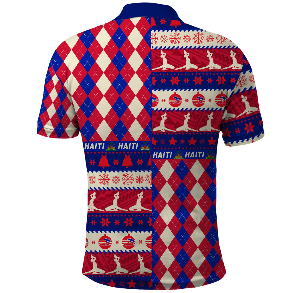 Haiti Christmas Polo Shirt Jwaye Nowe 2023 With Coat Of Arms - Wonder Print Shop