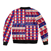 Haiti Christmas Sleeve Zip Bomber Jacket Jwaye Nowe 2023 With Coat Of Arms - Wonder Print Shop