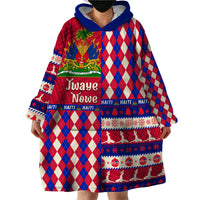 Haiti Christmas Wearable Blanket Hoodie Jwaye Nowe 2023 With Coat Of Arms - Wonder Print Shop