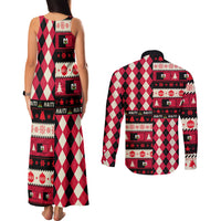 Haiti 1964 Christmas Couples Matching Tank Maxi Dress and Long Sleeve Button Shirt Jwaye Nowe 2023 With Coat Of Arms - Wonder Print Shop