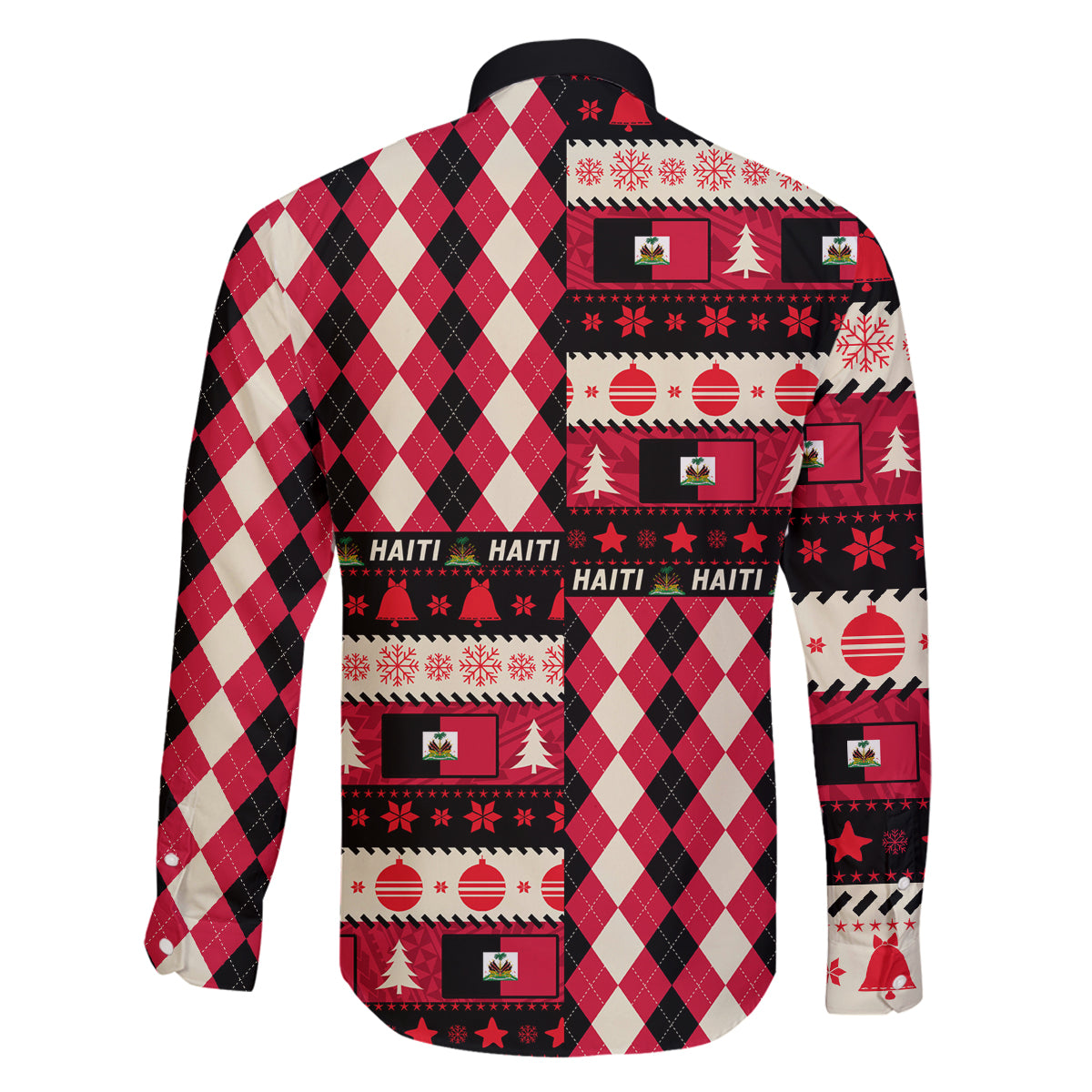 Haiti 1964 Christmas Family Matching Long Sleeve Bodycon Dress and Hawaiian Shirt Jwaye Nowe 2023 With Coat Of Arms - Wonder Print Shop