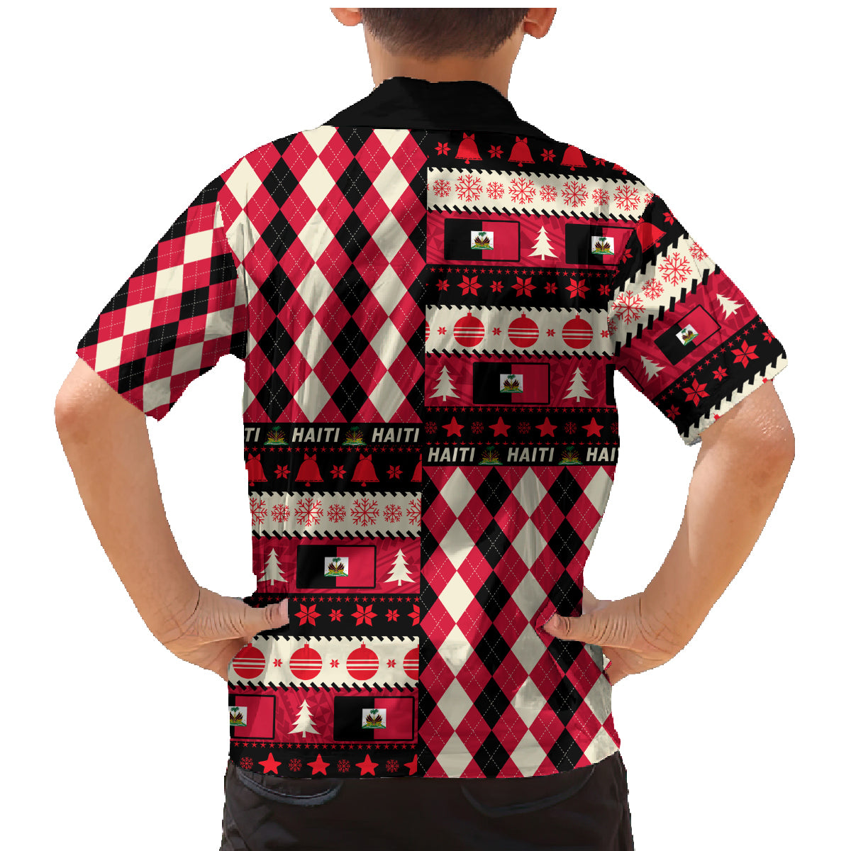 Haiti 1964 Christmas Family Matching Mermaid Dress and Hawaiian Shirt Jwaye Nowe 2023 With Coat Of Arms - Wonder Print Shop