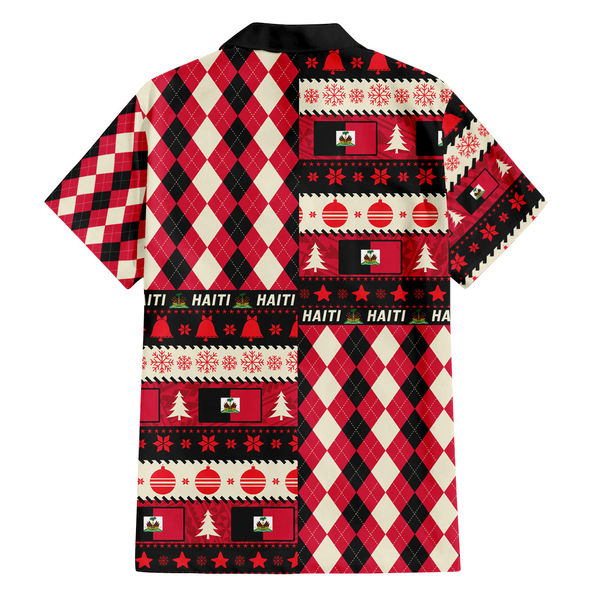 Haiti 1964 Christmas Family Matching Off Shoulder Short Dress and Hawaiian Shirt Jwaye Nowe 2023 With Coat Of Arms - Wonder Print Shop