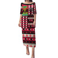 Haiti 1964 Christmas Family Matching Puletasi Dress and Hawaiian Shirt Jwaye Nowe 2023 With Coat Of Arms - Wonder Print Shop