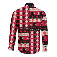 Haiti 1964 Christmas Long Sleeve Button Shirt Jwaye Nowe 2023 With Coat Of Arms - Wonder Print Shop