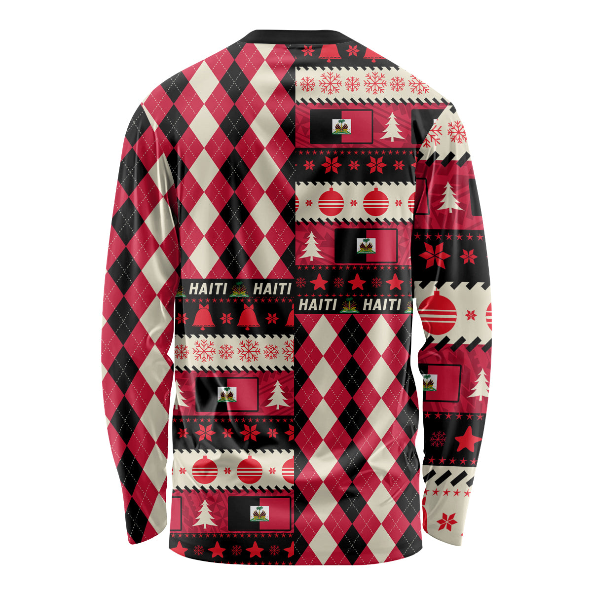 Haiti 1964 Christmas Long Sleeve Shirt Jwaye Nowe 2023 With Coat Of Arms - Wonder Print Shop