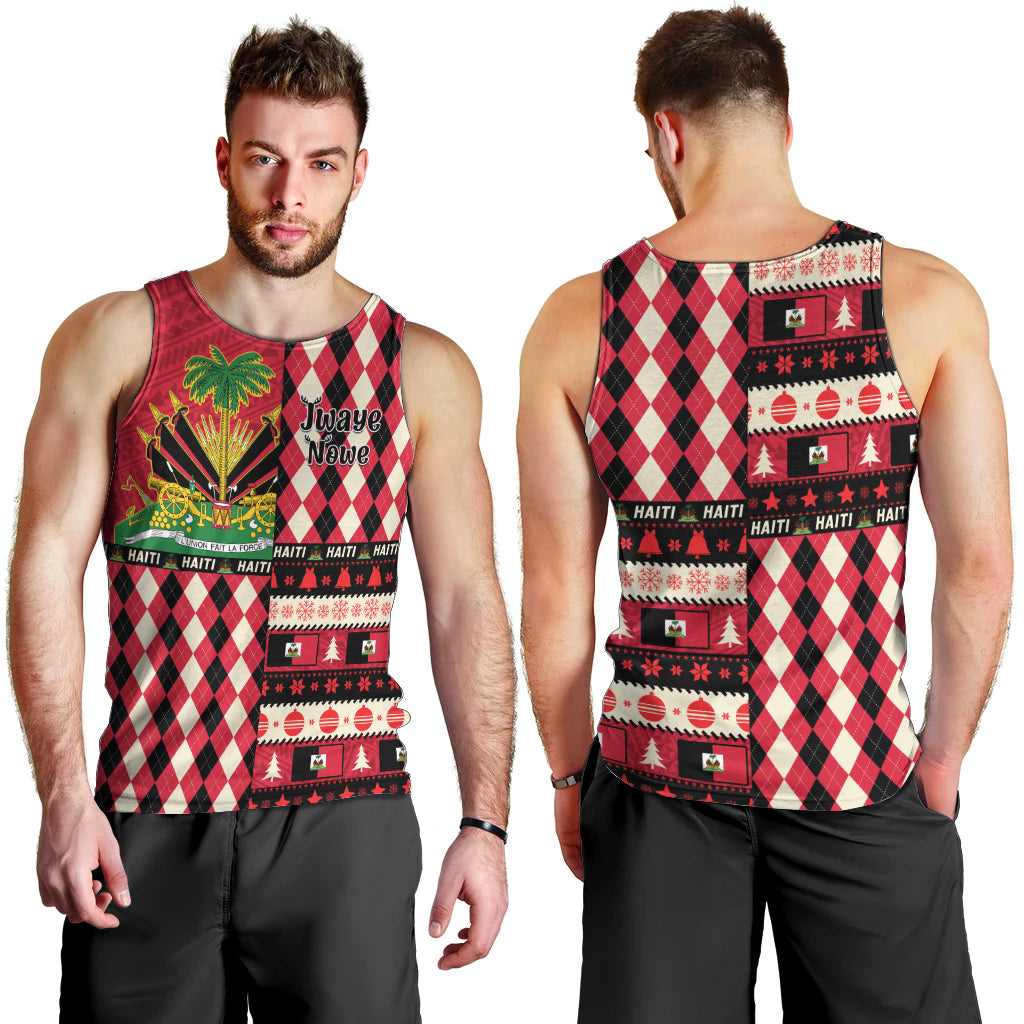 Haiti 1964 Christmas Men Tank Top Jwaye Nowe 2023 With Coat Of Arms - Wonder Print Shop
