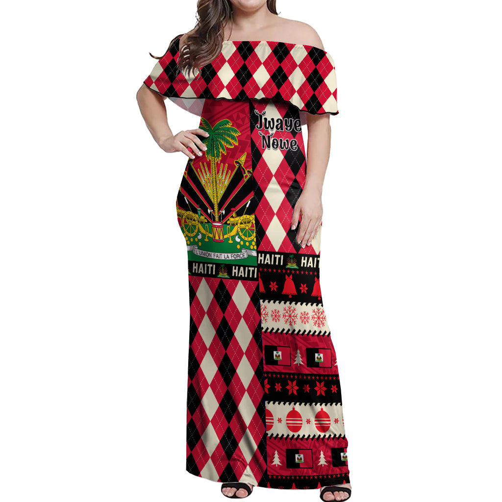 haiti-1964-christmas-off-shoulder-maxi-dress-jwaye-nowe-2023-with-coat-of-arms