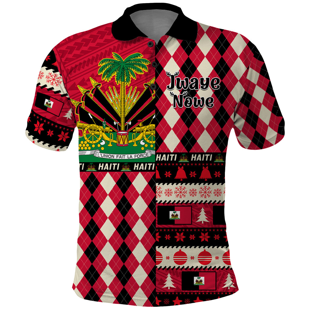 Haiti 1964 Christmas Polo Shirt Jwaye Nowe 2023 With Coat Of Arms - Wonder Print Shop