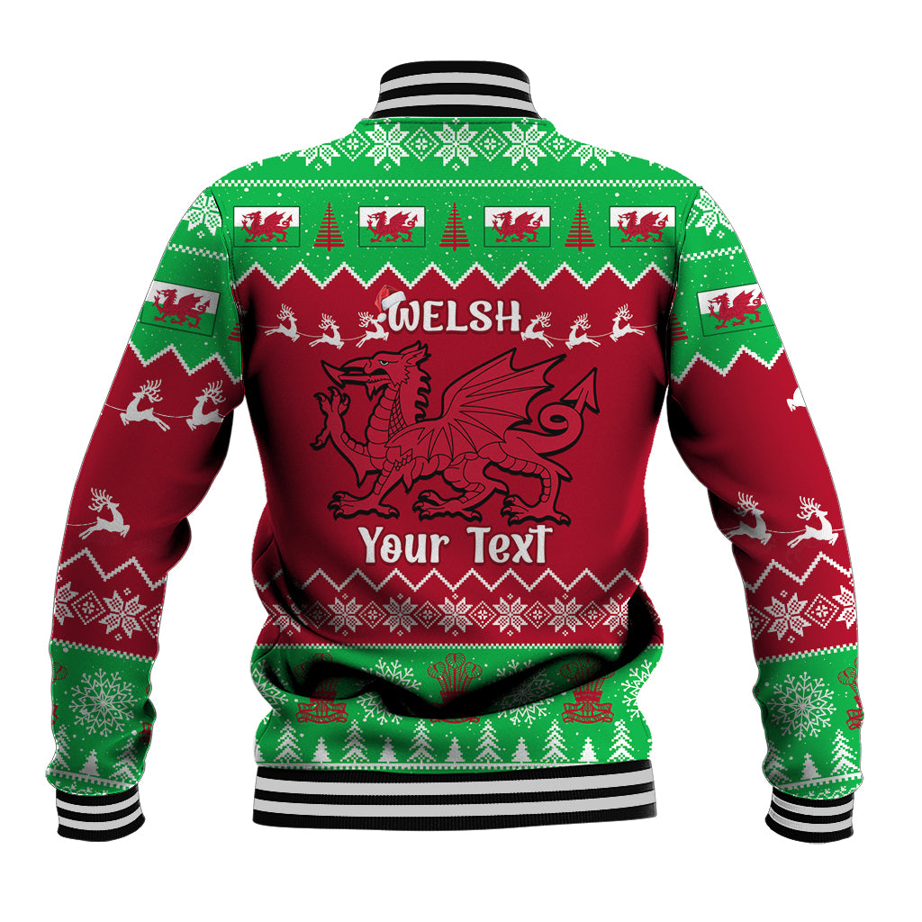 Personalised Wales Christmas Baseball Jacket Nadolig Llawen Cymru Unique Version - Wonder Print Shop