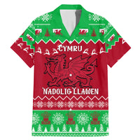 Personalised Wales Christmas Family Matching Mermaid Dress and Hawaiian Shirt Nadolig Llawen Cymru Unique Version - Wonder Print Shop