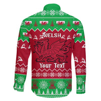 Personalised Wales Christmas Family Matching Short Sleeve Bodycon Dress and Hawaiian Shirt Nadolig Llawen Cymru Unique Version - Wonder Print Shop