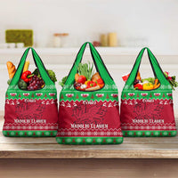 Wales Christmas Grocery Bag Nadolig Llawen Cymru Unique Version