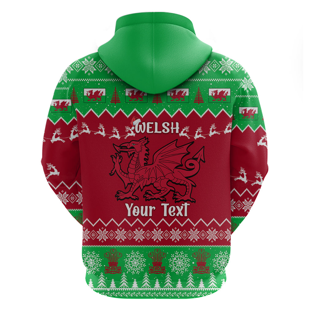 Personalised Wales Christmas Hoodie Nadolig Llawen Cymru Unique Version - Wonder Print Shop