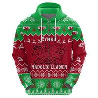 Personalised Wales Christmas Hoodie Nadolig Llawen Cymru Unique Version - Wonder Print Shop
