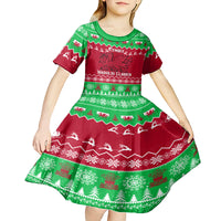 Personalised Wales Christmas Kid Short Sleeve Dress Nadolig Llawen Cymru Unique Version - Wonder Print Shop