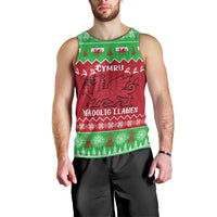 Personalised Wales Christmas Men Tank Top Nadolig Llawen Cymru Unique Version - Wonder Print Shop